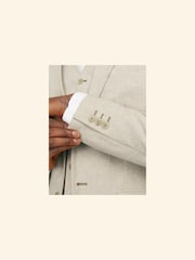 JACK & JONES Cream Linen Blend Blazer - Image 5 of 6