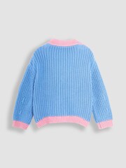 JoJo Maman Bébé Rose Pink Crochet Pocket Cardigan - Image 3 of 7