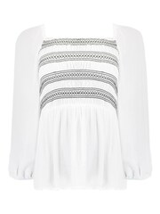 Live Unlimited White Curve Smock Blouse - Image 7 of 7