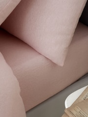 Catherine Lansfield Pink 100% Cotton Fitted Sheet - Image 1 of 3