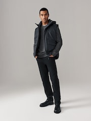 Navy Shower Resistant Hooded Padded Gilet - Image 3 of 11