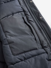 Navy Shower Resistant Hooded Padded Gilet - Image 9 of 11