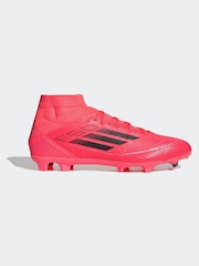 adidas Bright Red F50 Adult League Mid-Cut Firm/Multi-Ground Football Boots - Image 1 of 9