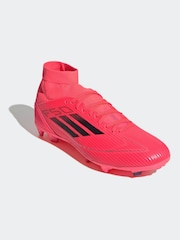 adidas Bright Red F50 Adult League Mid-Cut Firm/Multi-Ground Football Boots - Image 3 of 9