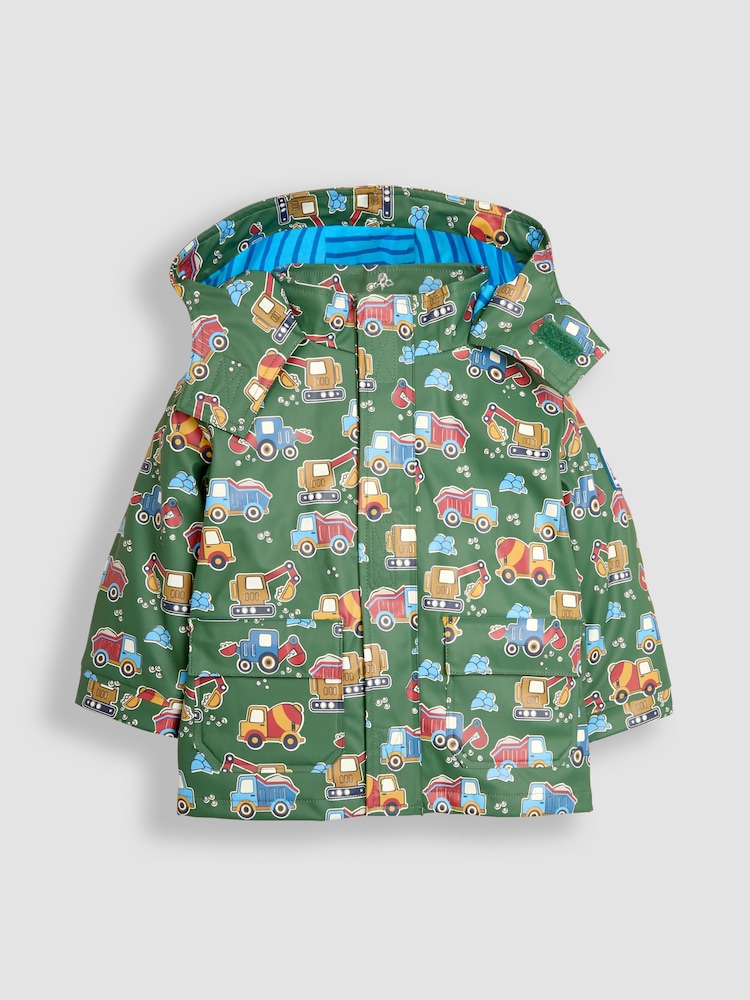 JoJo Maman Bébé Khaki Blue Digger 3 in 1 Waterproof Jacket - Image 2 of 8