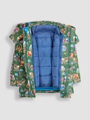 JoJo Maman Bébé Khaki Blue Digger 3 in 1 Waterproof Jacket - Image 5 of 8