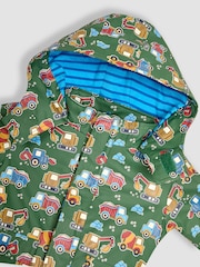 JoJo Maman Bébé Khaki Blue Digger 3 in 1 Waterproof Jacket - Image 8 of 8
