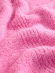 Pink Bright Relaxed Fit Soft Touch V-Neck Knitted Jumper with Wool - Image 8 of 8