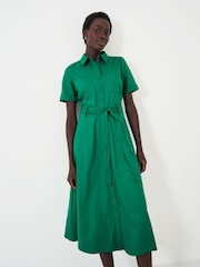 Crew Clothing Green Lyocell Blend Shirt Dress - Image 2 of 5