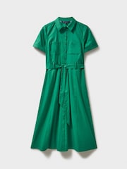 Crew Clothing Green Lyocell Blend Shirt Dress - Image 5 of 5