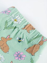 Frugi Green Easter Rabbit Print Leggings - Image 3 of 5