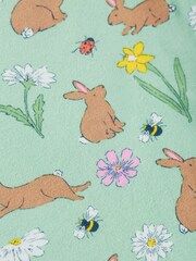 Frugi Green Easter Rabbit Print Leggings - Image 4 of 5