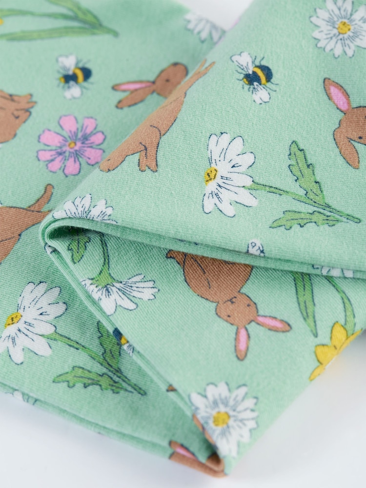 Frugi Green Easter Rabbit Print Leggings - Image 5 of 5