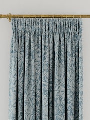 Joules Duck Egg Twilight Ditsy Lined Pencil Pleat Pencil Pleat Curtains - Image 3 of 3