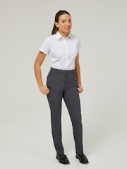 Trutex White Slim Fit Short Sleeve 2 Pack School Shirts - Image 2 of 5