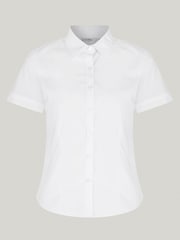 Trutex White Slim Fit Short Sleeve 2 Pack School Shirts - Image 4 of 5