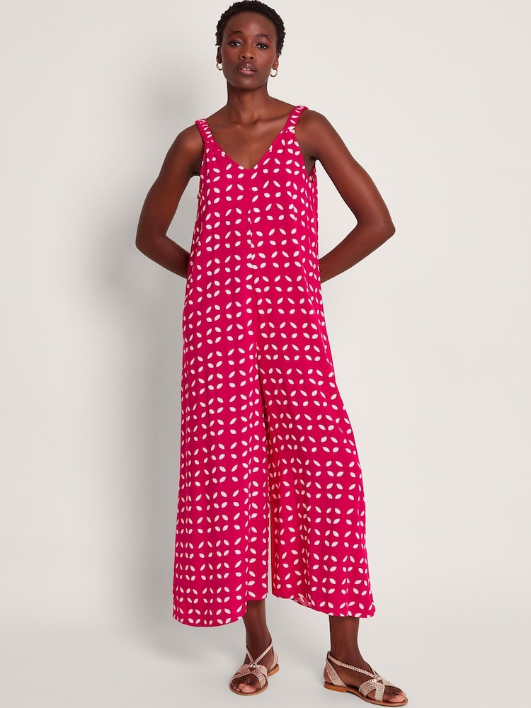 Monsoon Pink Isla Petal Jumpsuit - Image 1 of 5