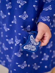 JoJo Maman Bébé Cobalt Blue Butterfly Button Front Dress - Image 2 of 5