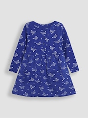 JoJo Maman Bébé Cobalt Blue Butterfly Button Front Dress - Image 3 of 5