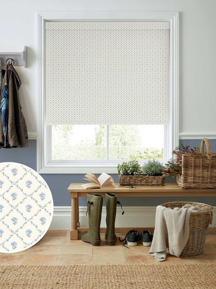 Laura Ashley Pale Seaspray Blue Kate Made to Measure Roller Blind - Image 1 of 6