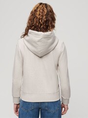 Superdry Grey 100% Cotton Embroidered Vintage Logo Graphic Hoodie - Image 3 of 7