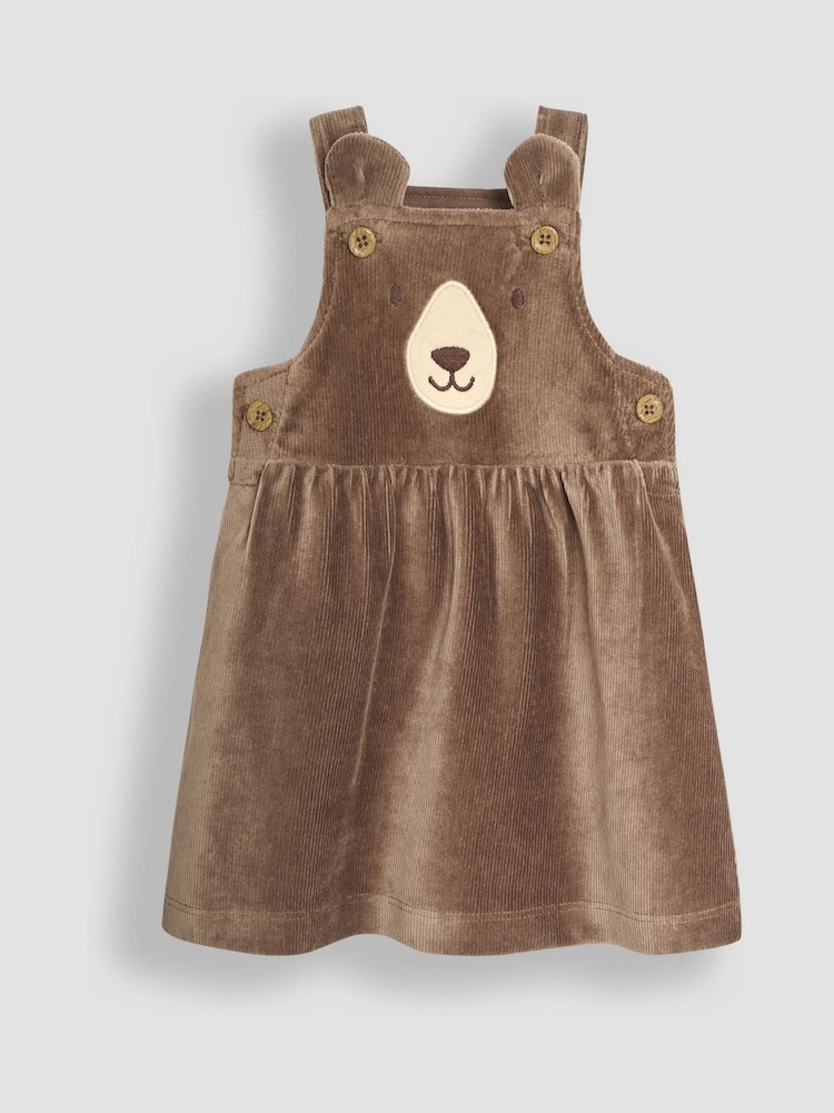 JoJo Maman Bébé Fawn Bear Velour Pinafore Dress And Top Set 2 Pack - Image 4 of 8
