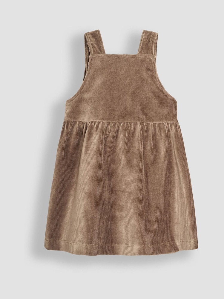 JoJo Maman Bébé Fawn Bear Velour Pinafore Dress And Top Set 2 Pack - Image 5 of 8