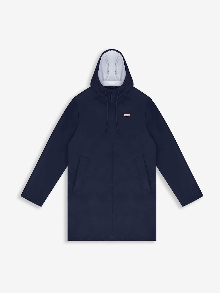 أزرق داكن - Hunter Water Resistant Zip Up Raincoat - صورة 5 من 5