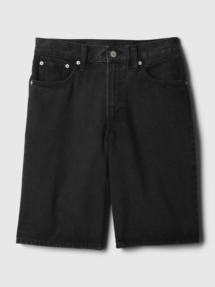 Gap Black Mid Rise Longline Denim Shorts - Image 5 of 5