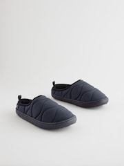 Navy Blue Onion Thinsulate Quilted Mule Slippers - Image 1 of 7