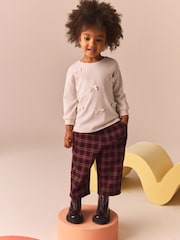 Ecru 100% Cotton Long Sleeve Appliqué Bow Top (3mths-7yrs) - Image 2 of 6