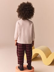 Ecru 100% Cotton Long Sleeve Appliqué Bow Top (3mths-7yrs) - Image 3 of 6
