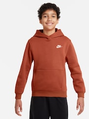 Nike Vintage Orange Club Fleece Overhead Hoodie - Image 1 of 3