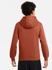 Nike Vintage Orange Club Fleece Overhead Hoodie - Image 2 of 3