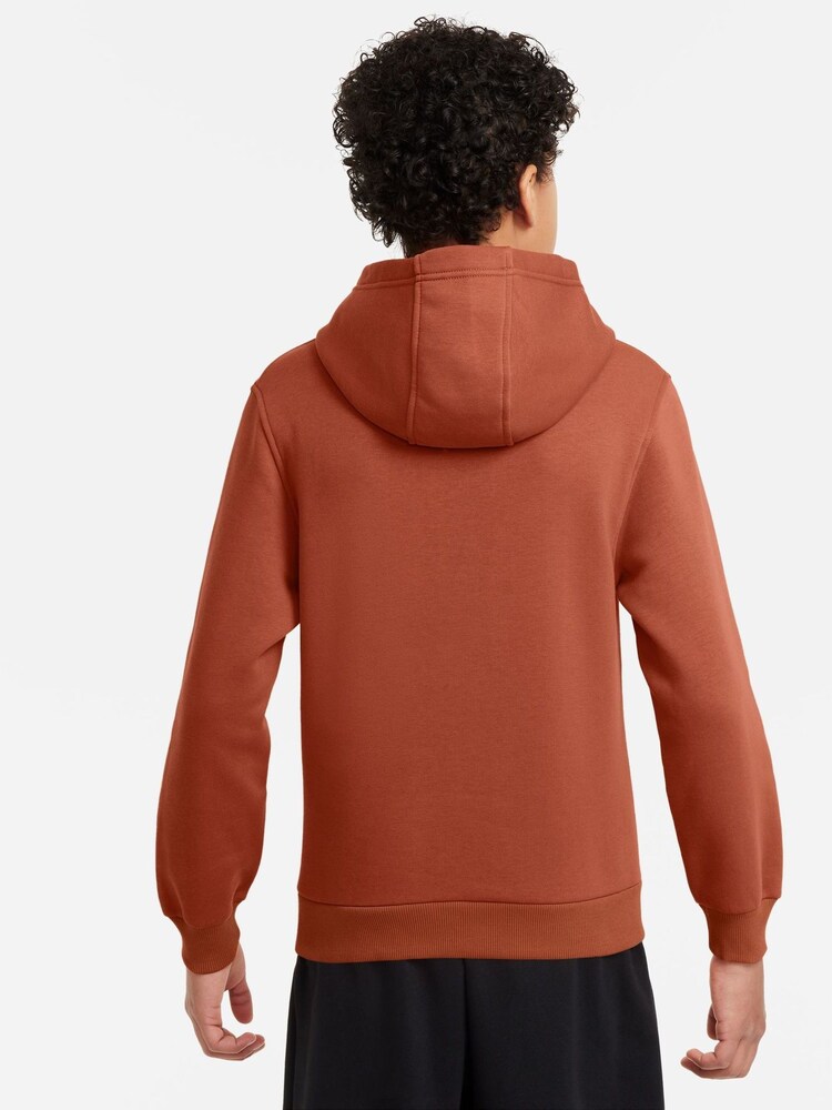 Nike Vintage Orange Club Fleece Overhead Hoodie - Image 2 of 3