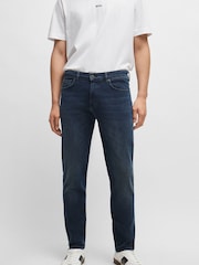 BOSS Dark Grey Tapered Fit Super Stretch Denim Jeans - Image 1 of 5