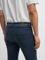 BOSS Dark Grey Tapered Fit Super Stretch Denim Jeans - Image 3 of 5