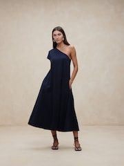 Banana Republic Blue Odile One-Shoulder Knit Dress - Image 3 of 5