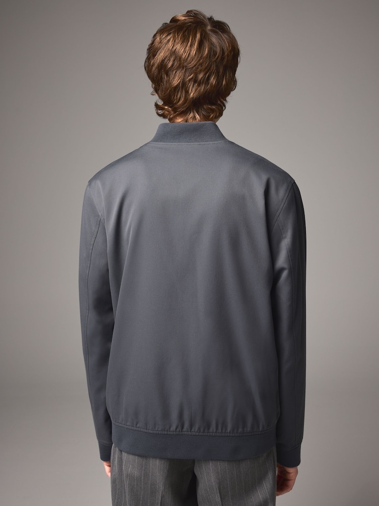 Bleu acier - Blouson bomber élégant - Image 3 of 13