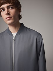 Steel Blue Smart Bomber Jacket - Image 4 of 13