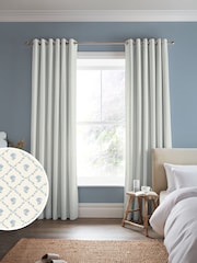 Laura Ashley Pale Seaspray Blue Kate Made to Measure 100% Cotton Curtains - Image 1 of 9