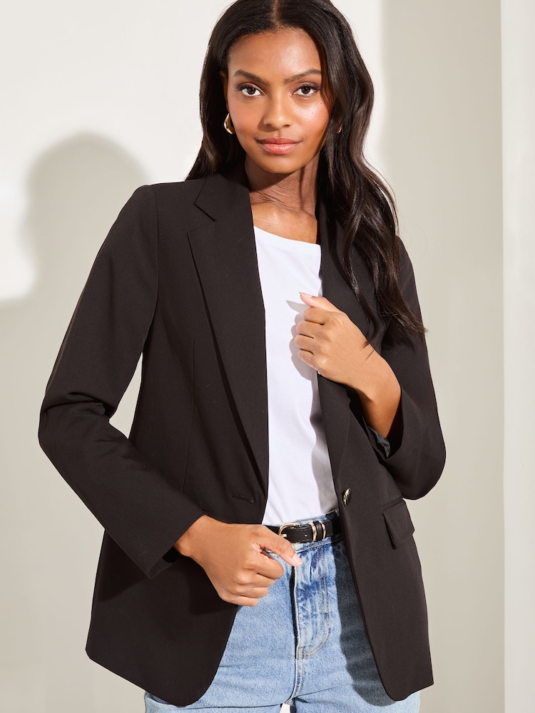 Lipsy Black Single Breasted Blazer - Image 1 of 4 Lipsy Black Single Breasted Blazer - Image 1 of 4