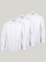 Trutex White Regular Fit Šolske srajce z dolgimi rokavi 3 Pack - Slika 2 iz 7