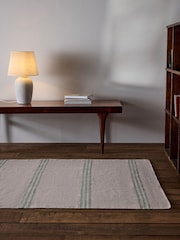 The Set Natural Stripe Flatweave Wool Rug - Image 1 of 3