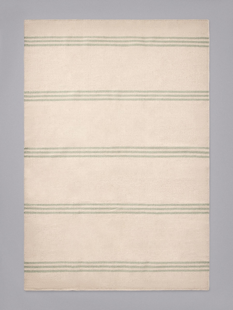 The Set Natural Stripe Flatweave Wool Rug - Image 3 of 3