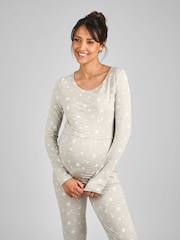 Серый - JoJo Maman Bébé Maternity and Nursing Pyjamas Set - Изображение 1 5