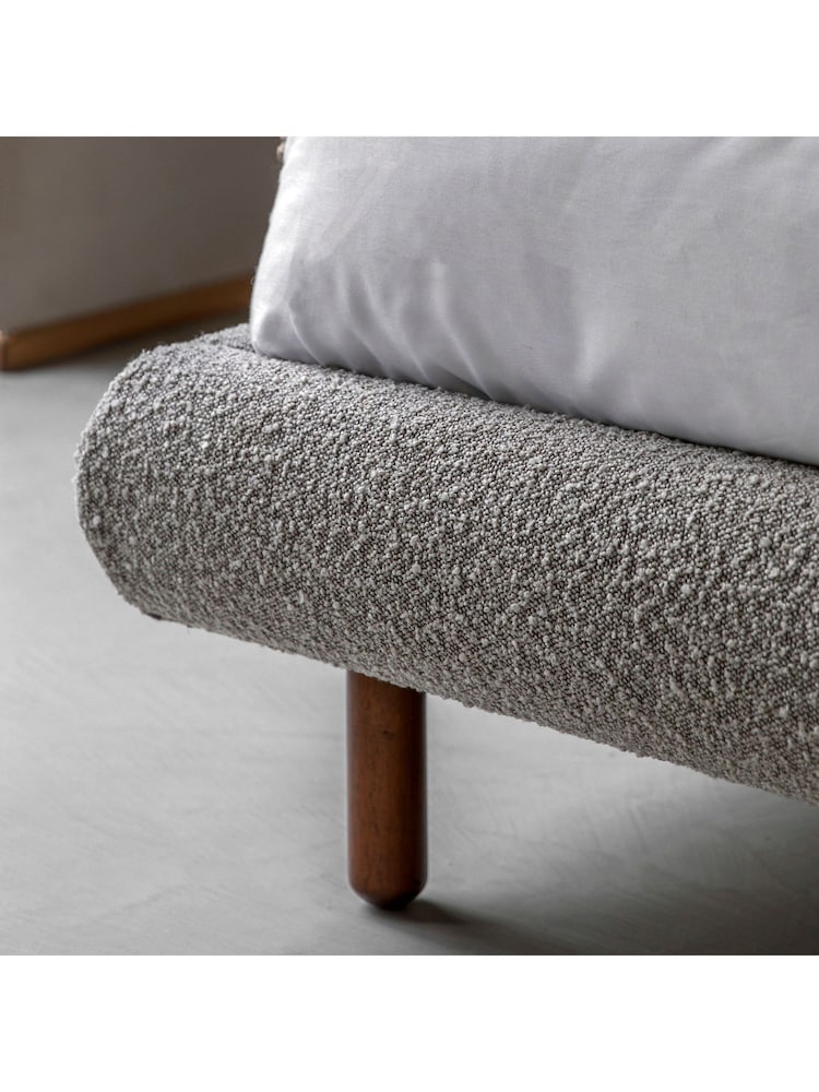 Gallery Home Warm Grey Filey Upholstered Boucle Bed - Image 2 of 6