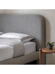 Gallery Home Warm Grey Filey Upholstered Boucle Bed - Image 3 of 6