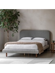 Gallery Home Warm Grey Filey Upholstered Boucle Bed - Image 4 of 6