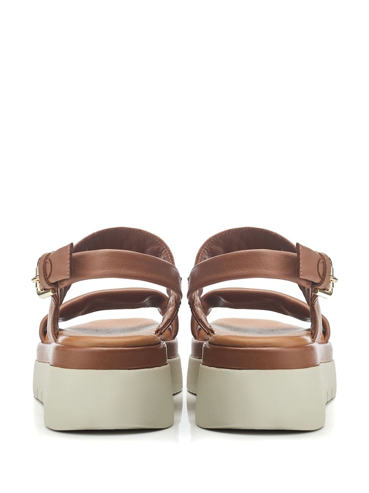 Moda in Pelle Netty Two Part Platform Leather Sandal - Image 3 of 4
